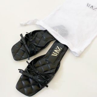 ザラ(ZARA)の【ZARA】大人気☆希少37サイズ☆リボンサンダル(サンダル)