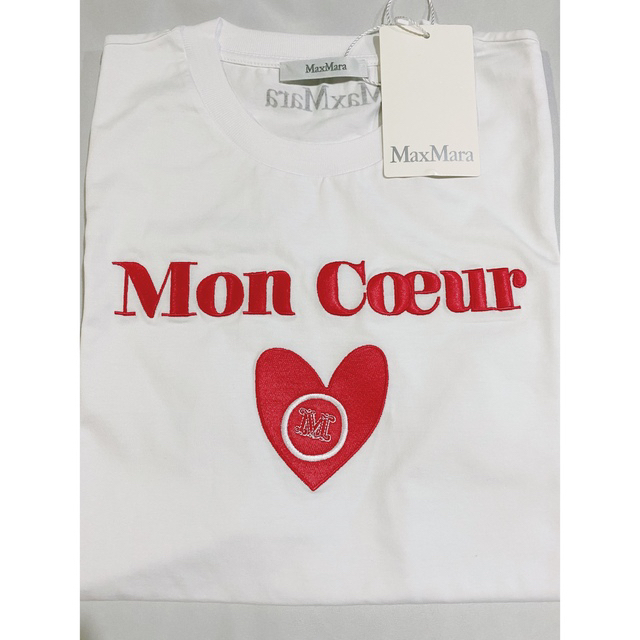 Max Mara(マックスマーラ)の在庫処分 新品未使用品 MAXMARA マックスマーラ コットン Tシャツ 白T レディースのトップス(Tシャツ(半袖/袖なし))の商品写真