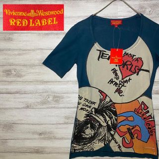 ヴィヴィアンウエストウッド(Vivienne Westwood)の新品未使用タグ付き　ヴィヴィアンウエストウッド　半袖Ｔシャツ　総柄　デカロゴ(Tシャツ(半袖/袖なし))