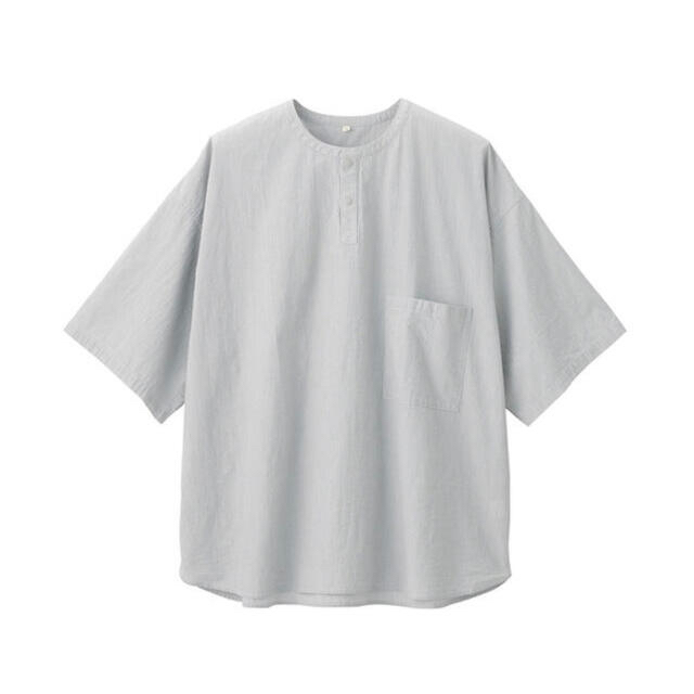 MUJI LABO 洗いざらしポプリン　プルオーバー半袖シャツ | フリマアプリ ラクマ