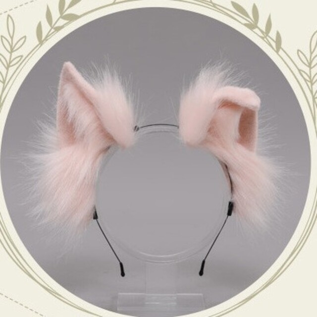 かわいいネコ耳　もふもふ高品質コスチューム小物 カチューシャ尻尾セットm49白 エンタメ/ホビーの同人誌(コスプレ)の商品写真