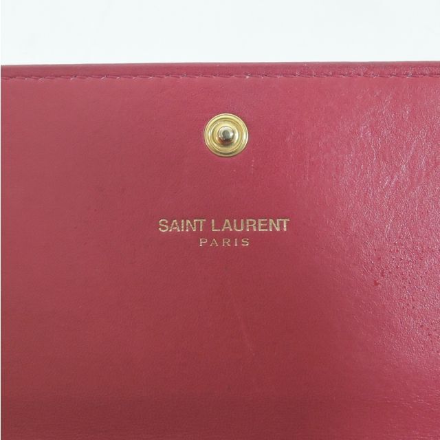 Saint Laurent(サンローラン)のサンローラン パリ ゴールドロゴ エナメルレザー 長財布 ウォレット レディースのファッション小物(財布)の商品写真