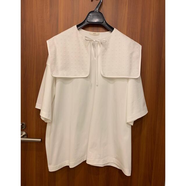 新品 yori フロッキードットカラーtee シャツ/ブラウス(半袖/袖なし) 新品 yori フロッキードットカラーtee シャツ/ブラウス(半袖/袖なし)