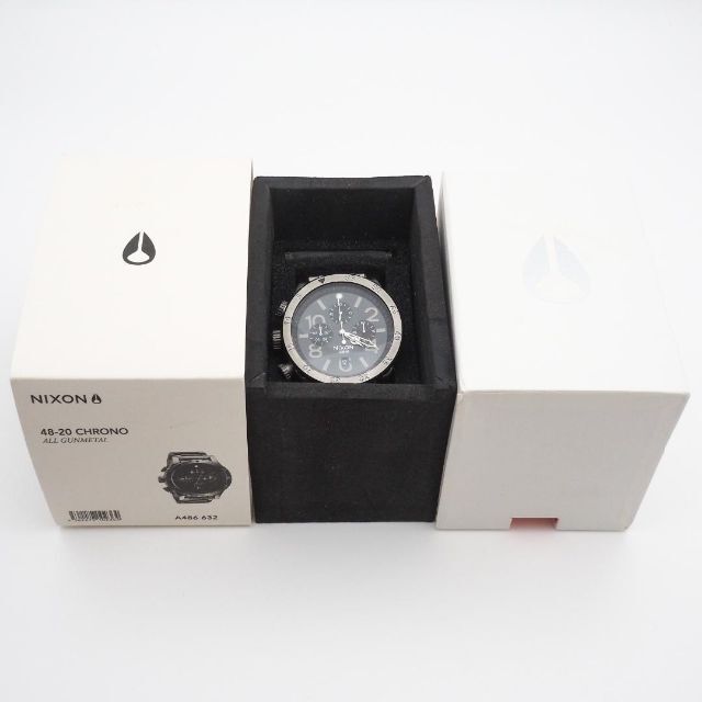 《美品》NIXON 腕時計 ブラック デイト クロノグラフ 200M防水