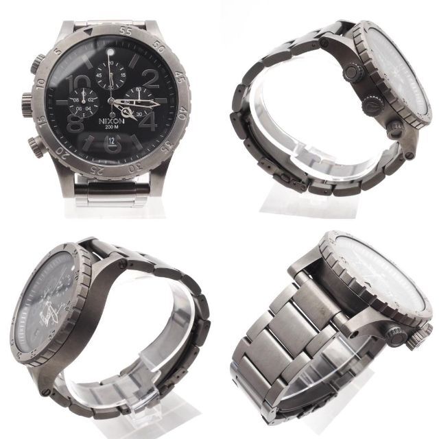《美品》NIXON 腕時計 ブラック デイト クロノグラフ 200M防水