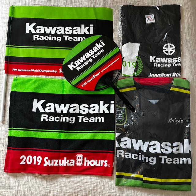 【新品・未使用品】Kawasaki 2019 鈴鹿8耐 応援グッズ＆優勝Tシャツ