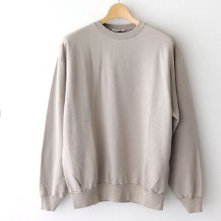 オーラリー(AURALEE)のELASTIC HIGH GAUGE SWEAT P/O #KHAKI GRAY(スウェット)