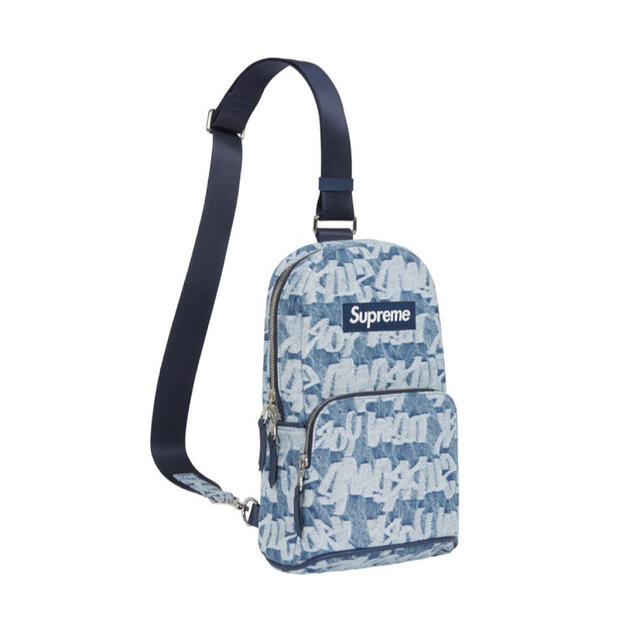 Supreme Fat Tip Jacquard Denim Sling Bag