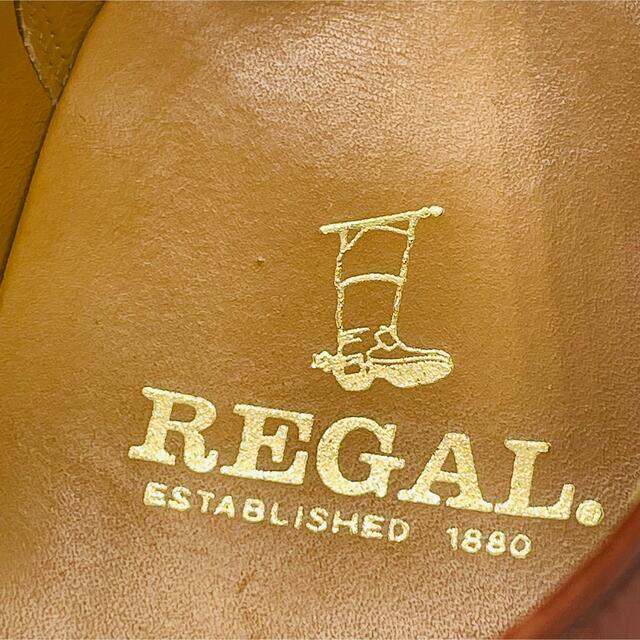 【旧ロゴ美品】リーガル REGAL レザー ストレートチップ ブラウン 26cm