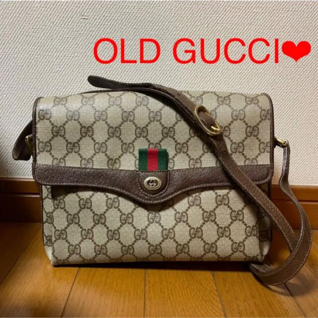 Gucci(グッチ)のOLD GUCCI グッチ ショルダーバッグ GGモノグラム シェリーライン レディースのバッグ(ショルダーバッグ)の商品写真