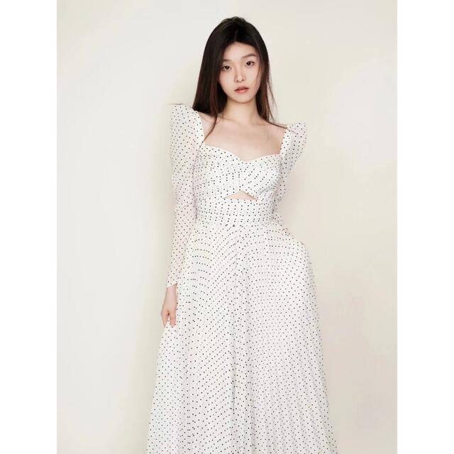 ❤️正規品Selfportrait22新作新品☆チェックロングワンピース ドレス-