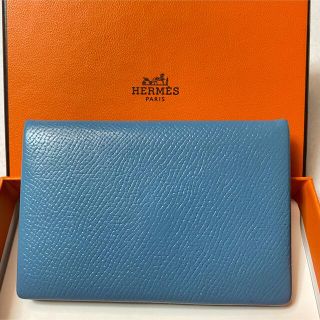 HERMES エルメス カードケース ブルージーン 二つ折り