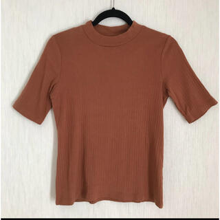ユニクロ(UNIQLO)のユニクロ　5分袖　リブハイネックT シャツ　Lサイズ(Tシャツ(長袖/七分))