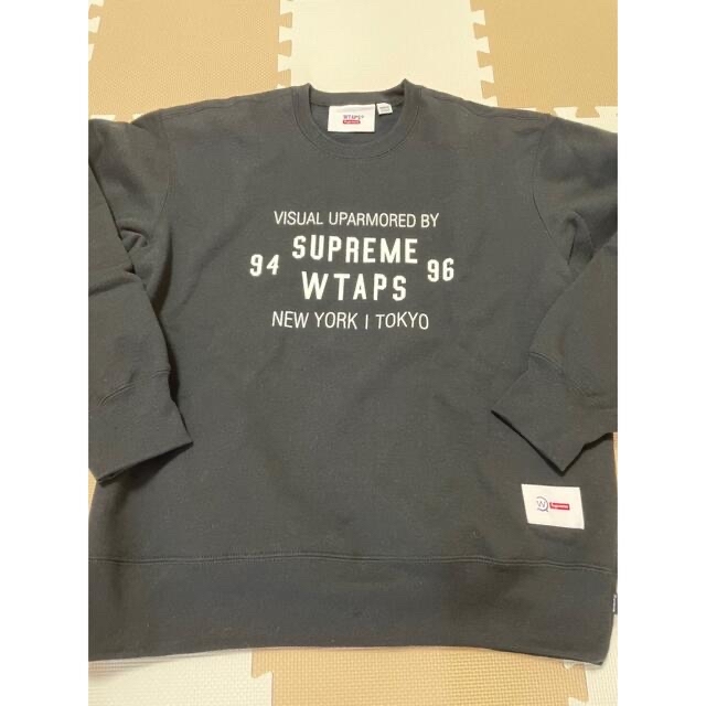 m supreme wtaps シュプリーム トレーナー ブラック - スウェット
