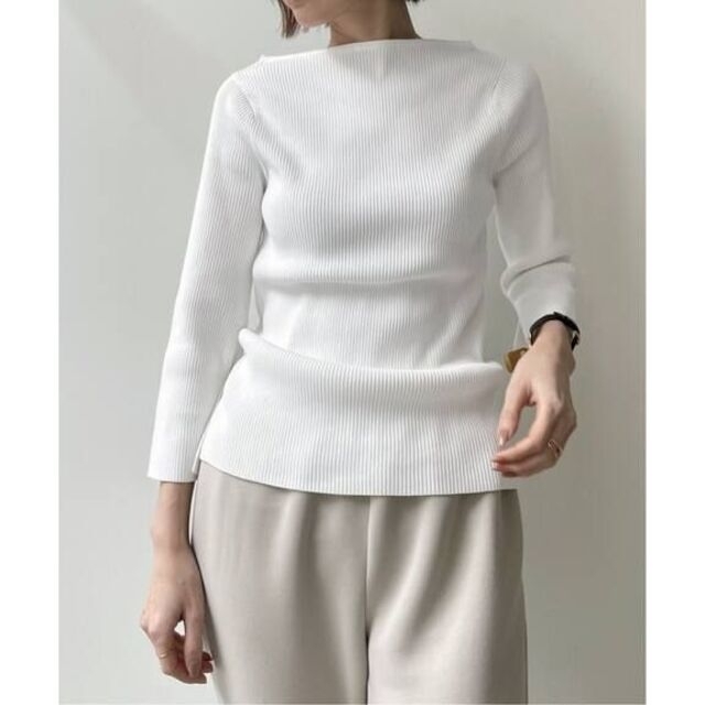 トップスタグ付き未使用、SLIT RIB KNIT PULLOVER - ニット/セーター