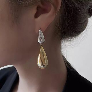 PI041 gold ＆ silver pierce pair(ピアス)