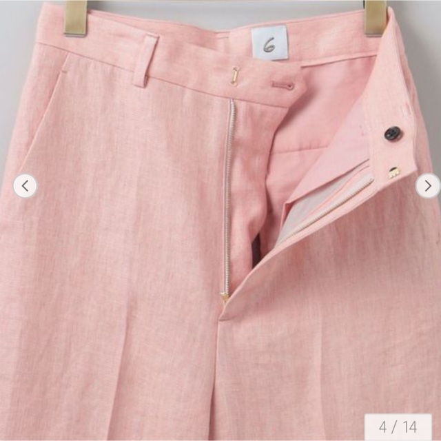 6 (ROKU) - <6(ROKU)>HEMP PANTS/パンツ22SS ピンク36新品の通販 by