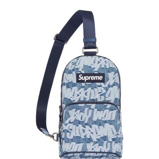 シュプリーム(Supreme)のSupreme Fat Tip Jacquard Denim Sling Bag(ボディーバッグ)