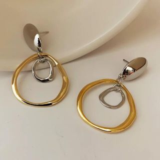 PI071 gold ＆ silver pierce pair(ピアス)