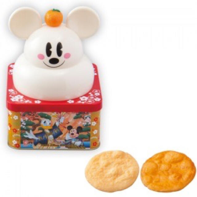 Disney(ディズニー)の鏡餅ミッキー缶 おせんべい入り♡ 食品/飲料/酒の食品(菓子/デザート)の商品写真