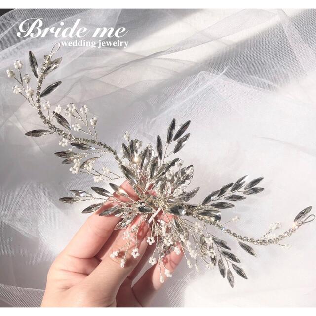 bride me ブライダル　ヘッドドレス ハンドメイドのウェディング(ヘッドドレス/ドレス)の商品写真