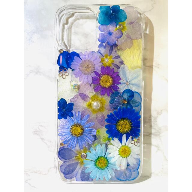 全機種対応 iPhoneケース スマホケース 押し花ケース 花 Android ハンドメイドのスマホケース/アクセサリー(スマホケース)の商品写真