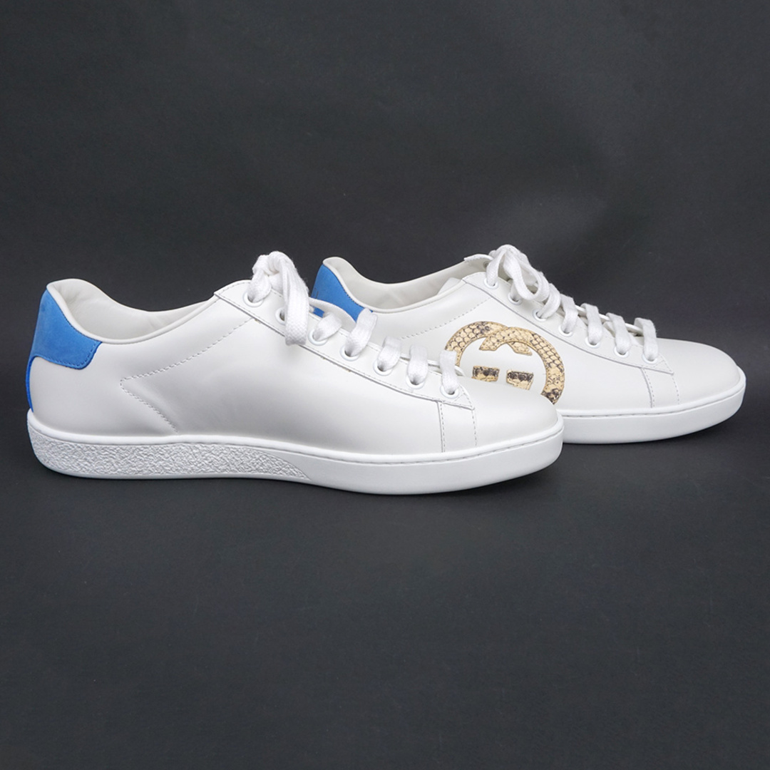 Gucci - グッチ カーフ スネークレザー エース スニーカー 24.5(新品