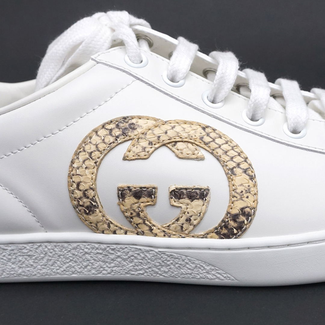 Gucci - グッチ カーフ スネークレザー エース スニーカー 24.5(新品