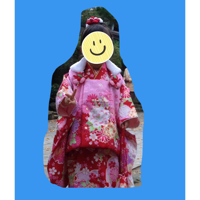 七五三　三歳　着物　女の子 キッズ/ベビー/マタニティのキッズ服女の子用(90cm~)(和服/着物)の商品写真