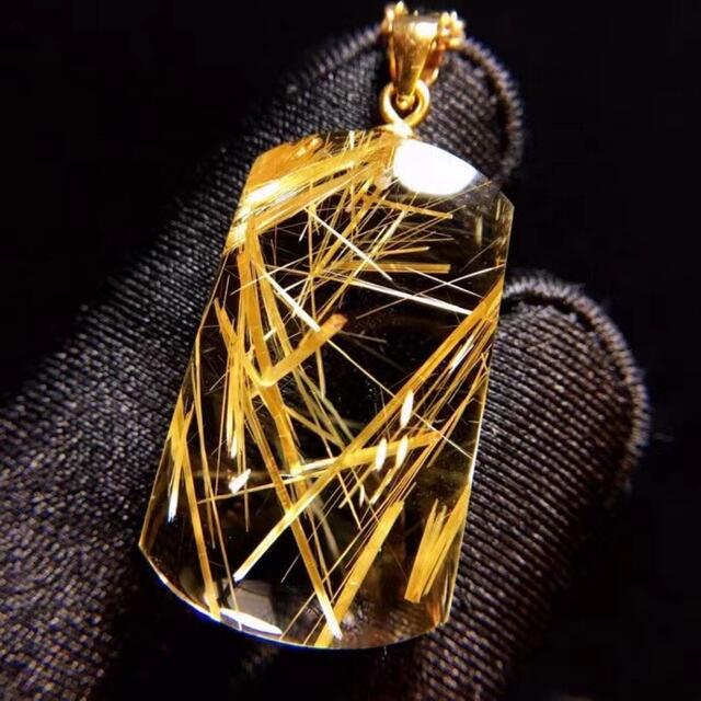 ⭐︎【天然】タイチンルチルクオーツ ペンダントトップ s925 5.8g