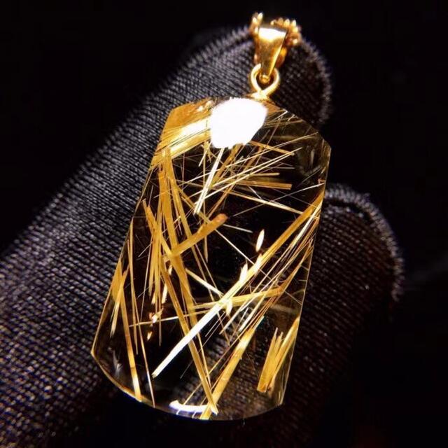 ⭐︎【天然】タイチンルチルクオーツ ペンダントトップ 20.7g-