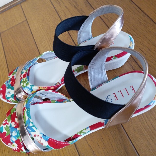 ELLE(エル)の靴 ☆ELLE SPORT☆ サンダル 24cm 花柄 レディースの靴/シューズ(サンダル)の商品写真