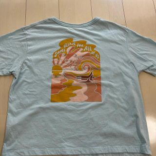 パタゴニア(patagonia)のパタゴニア　レディース　ブルー　Tシャツ　オーガニックコットン(Tシャツ(半袖/袖なし))