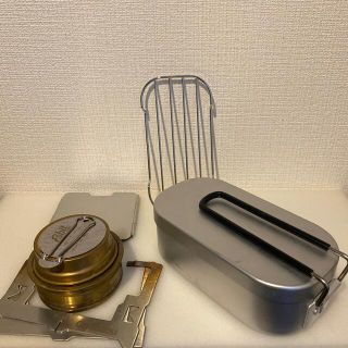 アルコールストーブセット + DAISOメスティン(調理器具)