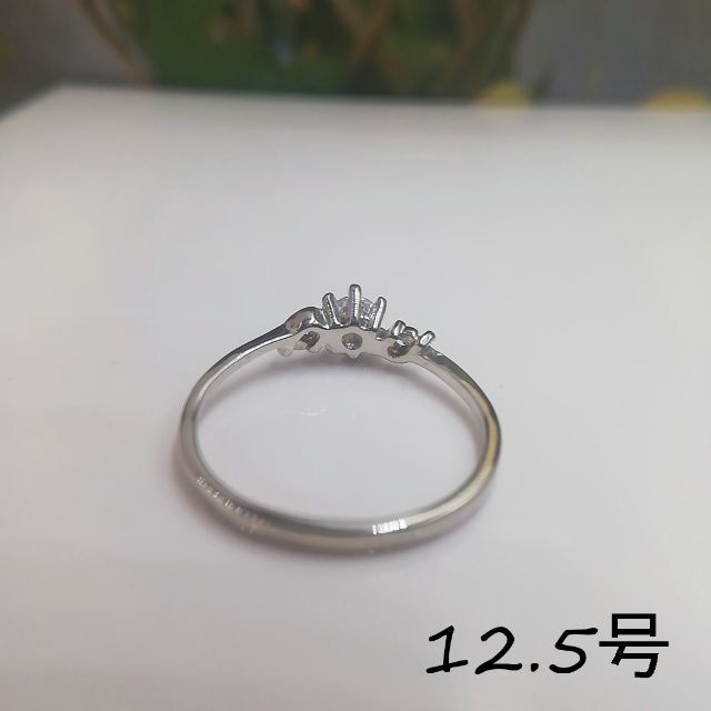 tt12075閉店セール12.5号リング一粒石czダイヤモンドリング レディースのアクセサリー(リング(指輪))の商品写真