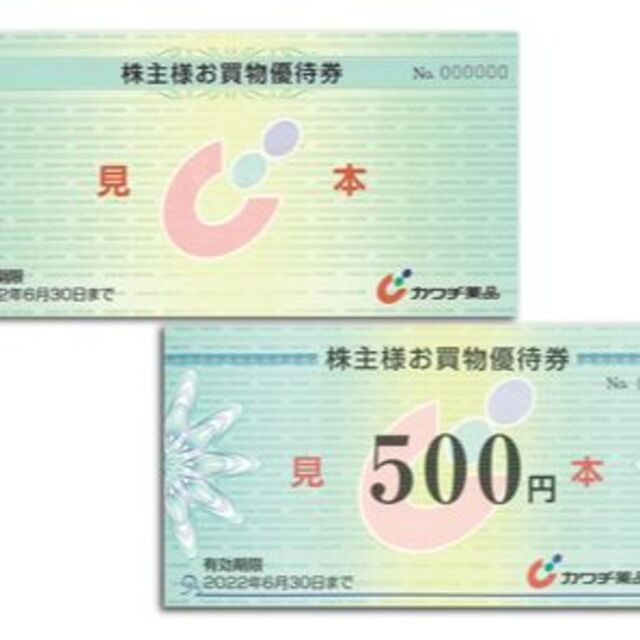 オンライン学習 最新・カワチ薬品 株主優待券30,000円分( 500円券×60