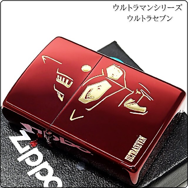 ZIPPO(ジッポー)の新品 ZIPPO ウルトラマンセブン 両面 ゴールド＆レッド ジッポライター メンズのファッション小物(タバコグッズ)の商品写真