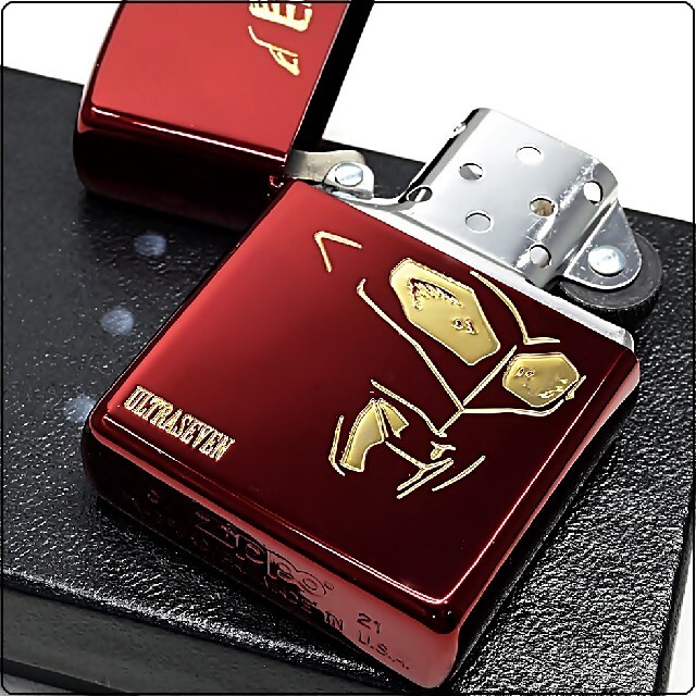 ZIPPO(ジッポー)の新品 ZIPPO ウルトラマンセブン 両面 ゴールド＆レッド ジッポライター メンズのファッション小物(タバコグッズ)の商品写真