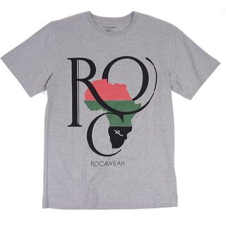 ロカウェア(Rocawear)のROCA WEAR ロカウェア アフリカロゴ 半袖 Tシャツ グレー M(Tシャツ/カットソー(半袖/袖なし))
