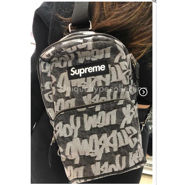 supreme Fat Tip Jacquard Denim Sling Bag-eastgate.mk