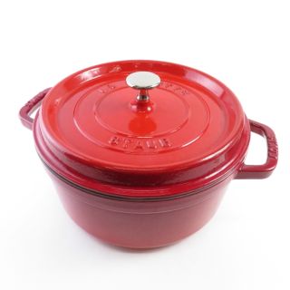 ストウブ(STAUB)のストウブ ココットラウンド 24 両手鍋 1点 レッド系 SY3298H(鍋/フライパン)