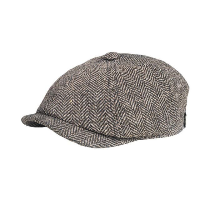 匿名配送 キャスケット メンズ ハンチング帽 グレー L ベレー帽 クラシック メンズの帽子(ハンチング/ベレー帽)の商品写真