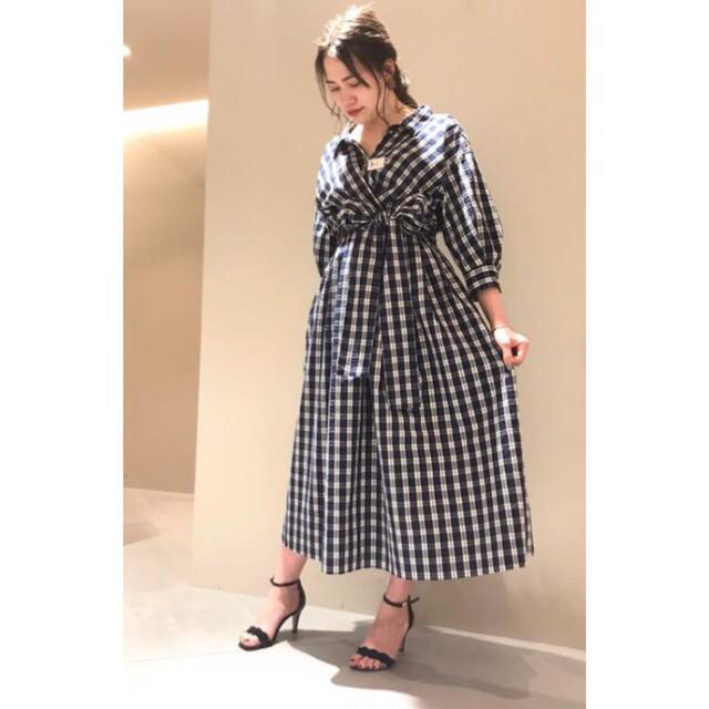 FRAY I.D - FRAY I.D ギンガムチェックボリュームシャツワンピースの FRAY I.D - FRAY I.D ギンガムチェックボリュームシャツワンピースの