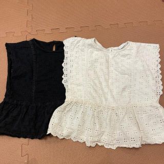 ザラキッズ(ZARA KIDS)のZARA 116㎝　レースカットソー　色違い２枚セット(Tシャツ/カットソー)