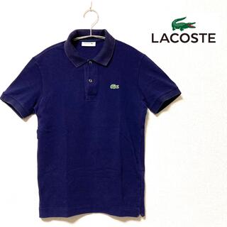 ラコステ(LACOSTE)のLACOSTE ラコステ ポロシャツ　ワンポイント　レディース　ゴルフ　紺色(ポロシャツ)