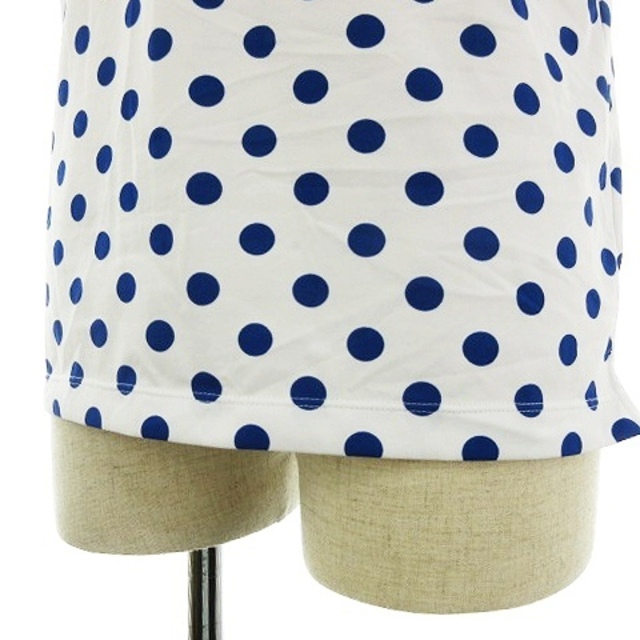 PUMA(プーマ)のプーマ ポロシャツ カットソー 半袖 薄手 フロントボタン 水玉 L 白 青  メンズのトップス(ポロシャツ)の商品写真