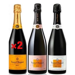 ドンペリニヨン(Dom Pérignon)のヴーヴ イエロー2本 ホワイト ロゼ　セット 新品送料無料(シャンパン/スパークリングワイン)