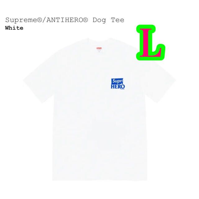 Supreme ANTIHERO Dog Tee White size L