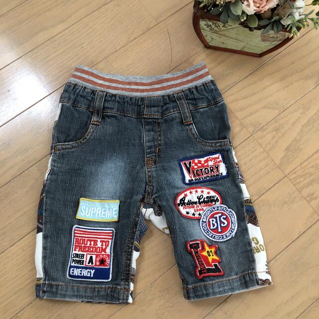 MPS(エムピーエス)のハーフ　パンツ　デニム　ジーンズ　車　乗り物　90 キッズ/ベビー/マタニティのキッズ服男の子用(90cm~)(パンツ/スパッツ)の商品写真