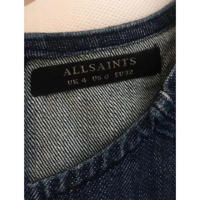 All Saints(オールセインツ)のALLSAINTSオールセインツデニムワンピース レディースのワンピース(ミニワンピース)の商品写真